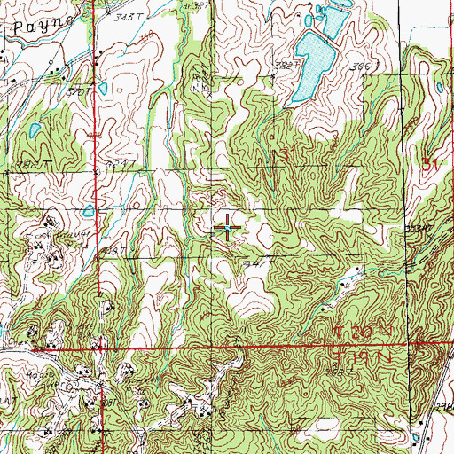 Topographic Map of Copeland Lake, AR