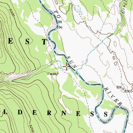 Topographic Map of Glenn Creek, MT