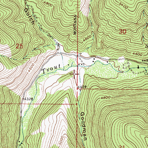 Topographic Map of Goodman Gulch, MT