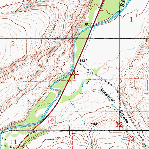 Topographic Map of Goodman School (historical), MT