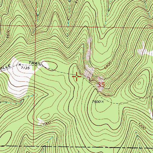 Topographic Map of Gould Helmville Trail, MT