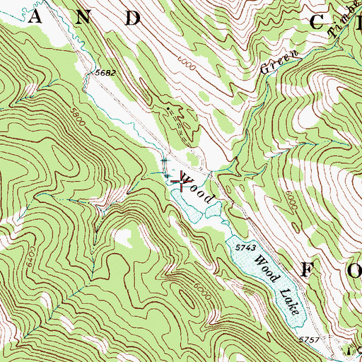 Topographic Map of Green Timber Creek, MT