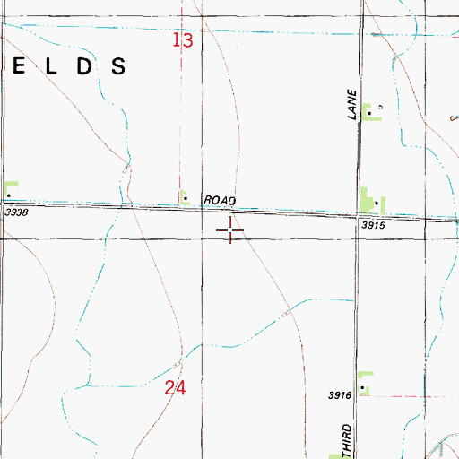 Topographic Map of Greenfields Bench, MT