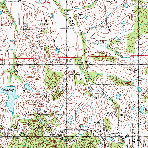 Topographic Map of Moore Lake, AR