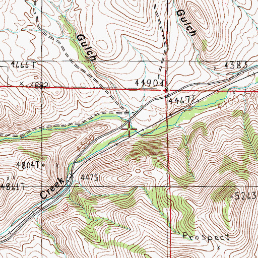 Topographic Map of Greenhorn Creek, MT