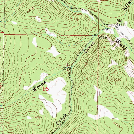 Topographic Map of Greenpole Creek, MT