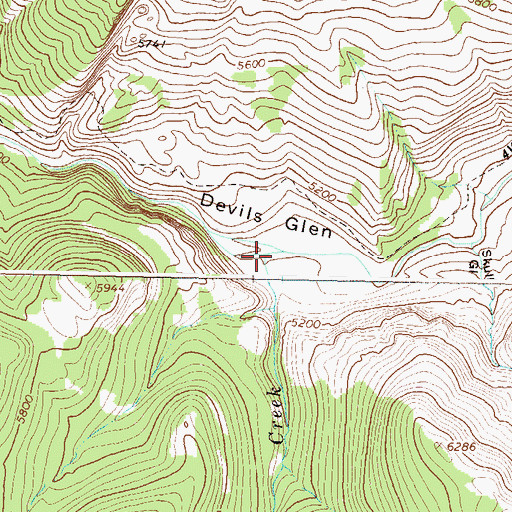 Topographic Map of Grizzly Creek, MT
