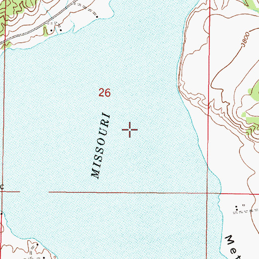 Topographic Map of Hauser Lake, MT