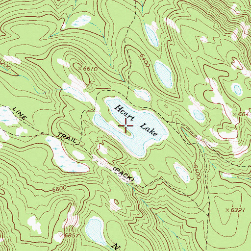 Topographic Map of Heart Lake, MT