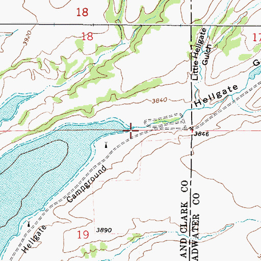 Topographic Map of Hellgate Gulch, MT