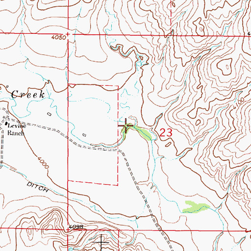 Topographic Map of Henry Creek, MT