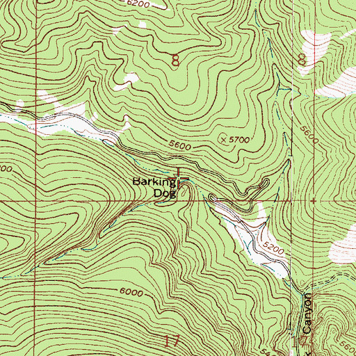 Topographic Map of Hidden Valley, MT