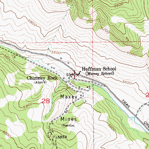 Topographic Map of Hoffman School (historical), MT