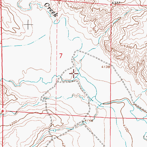 Topographic Map of Hogan Creek, MT