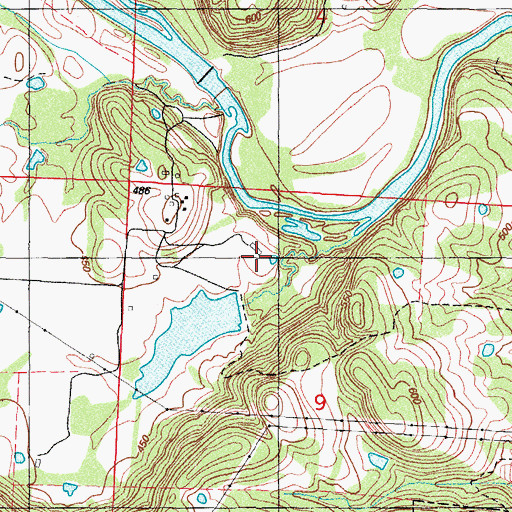 Topographic Map of Montgomery Lake, AR
