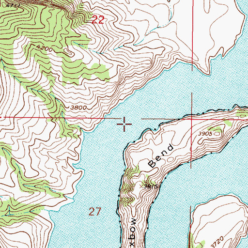 Topographic Map of Holter Lake, MT