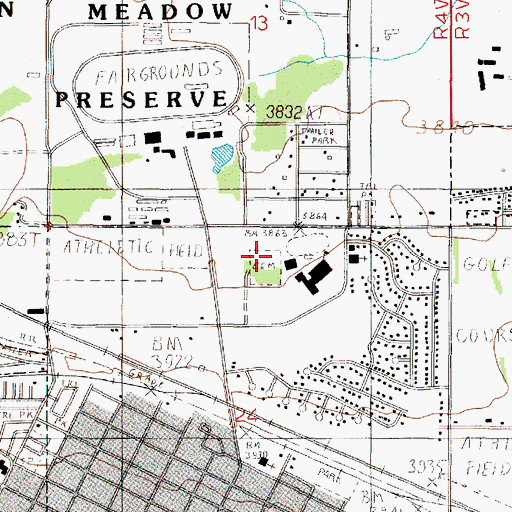 Topographic Map of Home of Peace Cemetery, MT