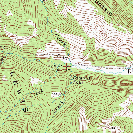 Topographic Map of Horse Creek, MT
