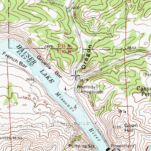 Topographic Map of Horse Gulch, MT