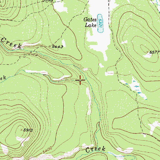 Topographic Map of Hoxsey Creek, MT