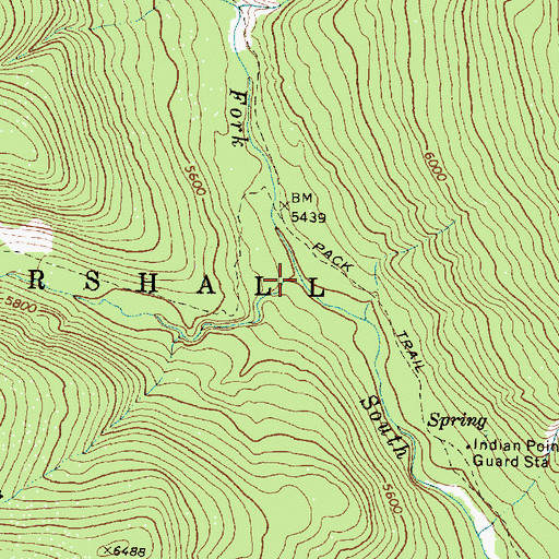 Topographic Map of Indian Creek, MT