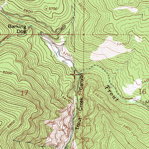 Topographic Map of Indian Creek, MT
