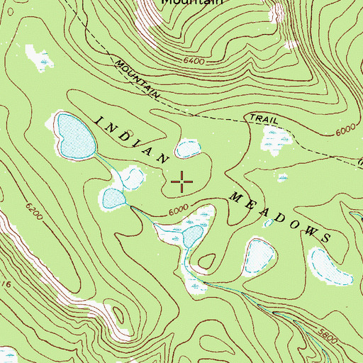 Topographic Map of Indian Meadows, MT