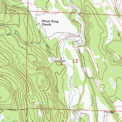 Topographic Map of Indian Meadows Creek, MT