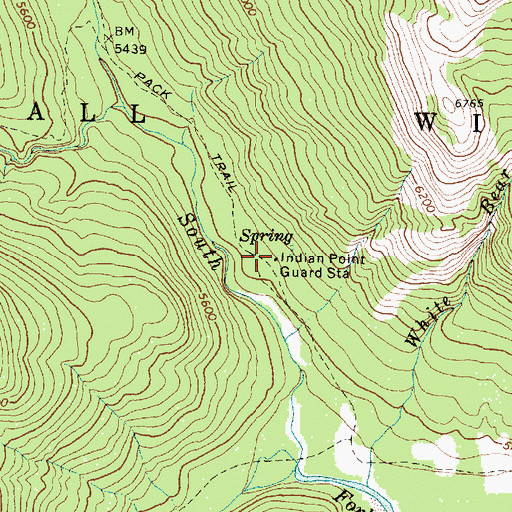 Topographic Map of Indian Point Guard Station, MT