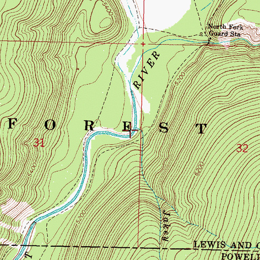Topographic Map of Jakey Creek, MT