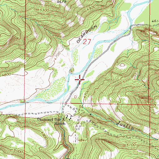 Topographic Map of Joslin Creek, MT