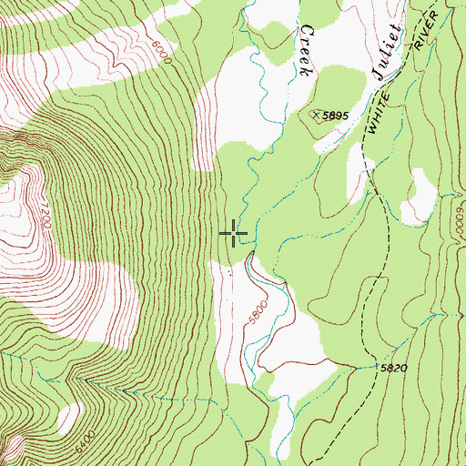 Topographic Map of Juliet Creek, MT