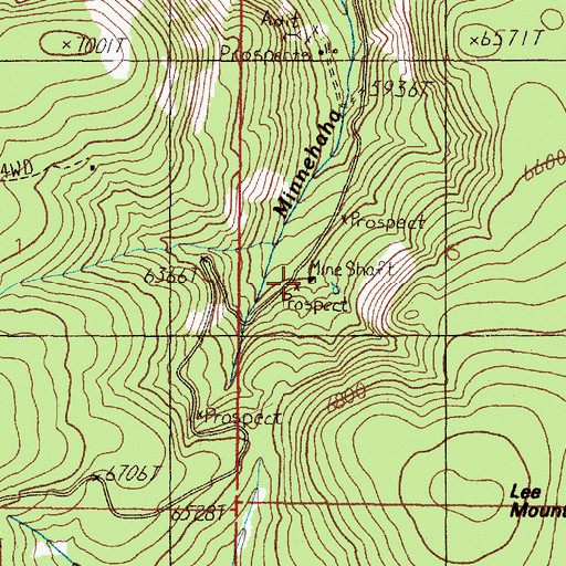 Topographic Map of Justice Mine, MT