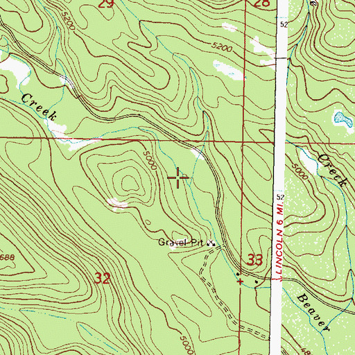 Topographic Map of Klondike Creek, MT