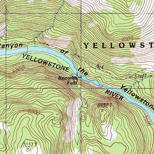 Topographic Map of Knowles Falls, MT