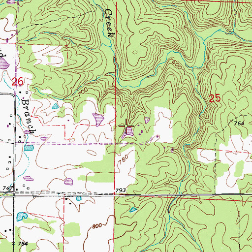Topographic Map of Parish Lake, AR
