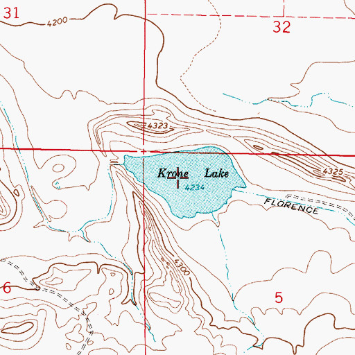 Topographic Map of Krone Lake, MT