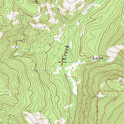 Topographic Map of Lake Fork Bighorn Creek, MT