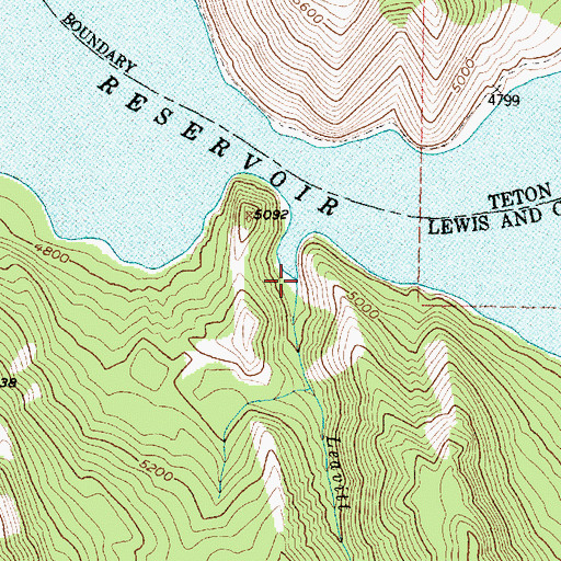 Topographic Map of Leavitt Creek, MT