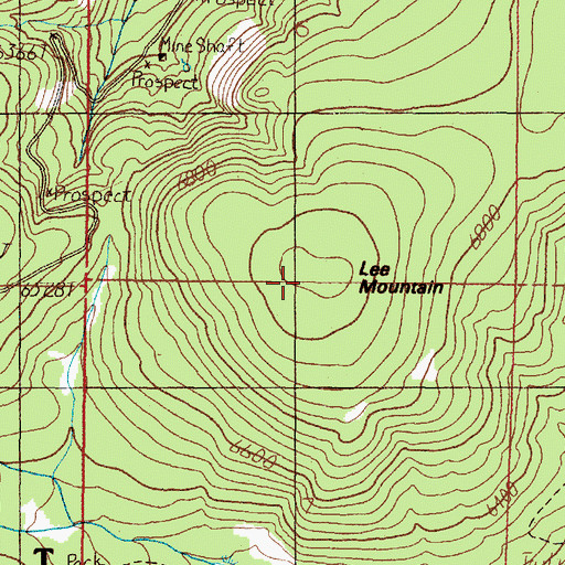 Topographic Map of Lee Mountain, MT