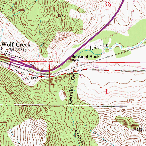 Topographic Map of Lemline Gulch, MT
