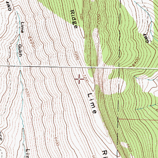 Topographic Map of Lime Ridge, MT