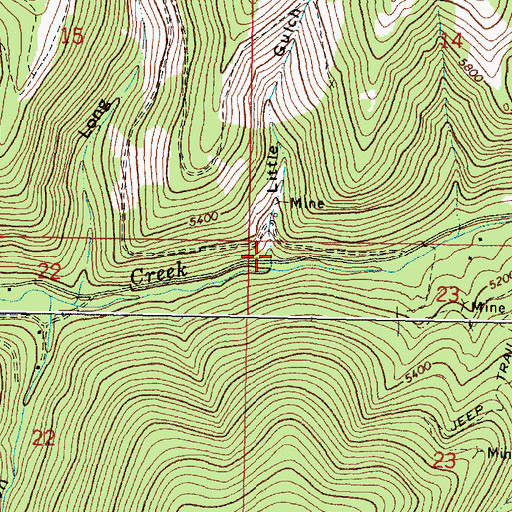 Topographic Map of Little Gulch, MT