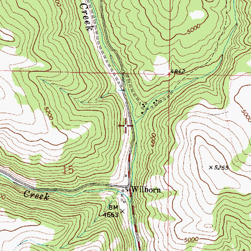 Topographic Map of Little Mill Creek, MT