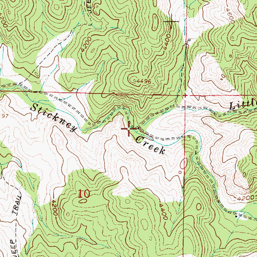 Topographic Map of Little Stickney Creek, MT