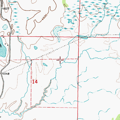 Topographic Map of Liverpool Creek, MT