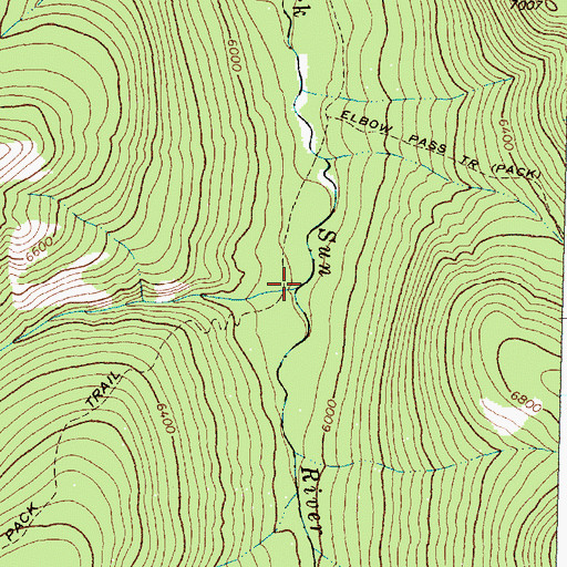 Topographic Map of Loaf Creek, MT