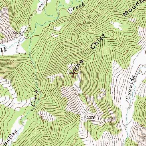 Topographic Map of Lone Chief Mountain, MT