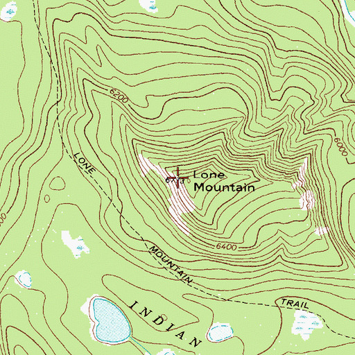 Topographic Map of Lone Mountain, MT