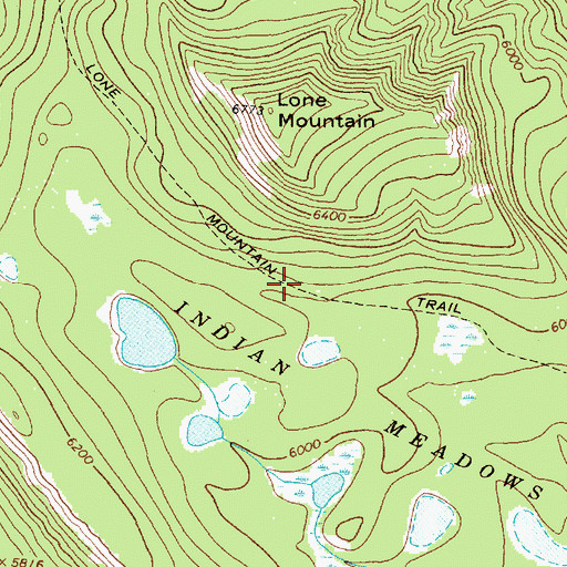 Topographic Map of Lone Mountain Trail, MT